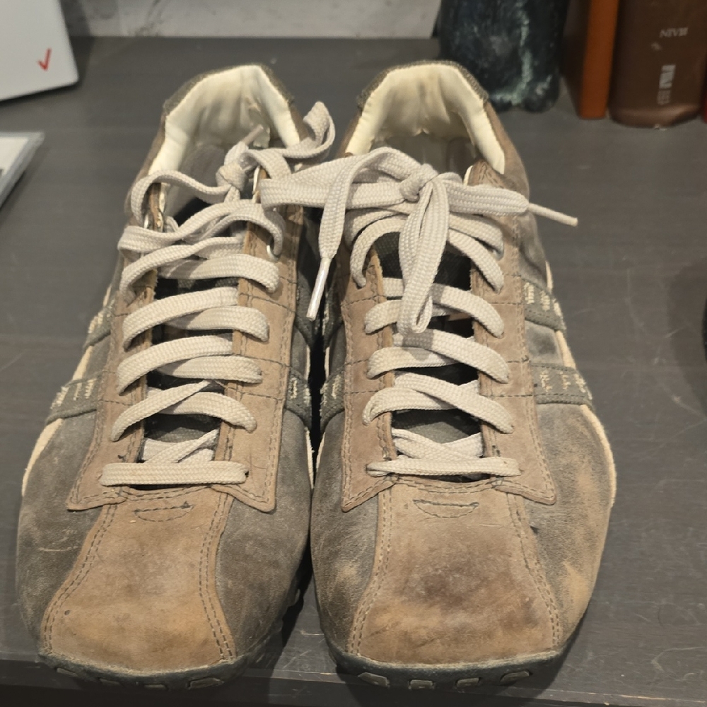 Skechers Brown and Cream Sneakers Retro Design